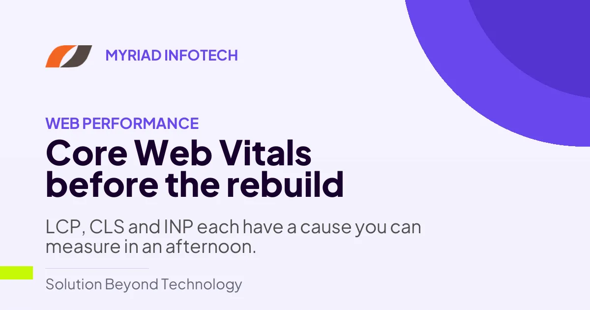Fix Core Web Vitals before you rebuild the site